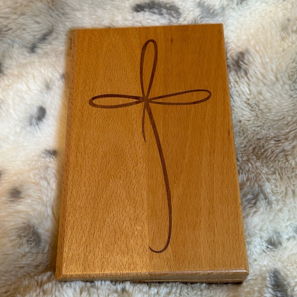 GlikCeil First Communion Keepsake Box Unisex OS Natural Wood Engraved Cross